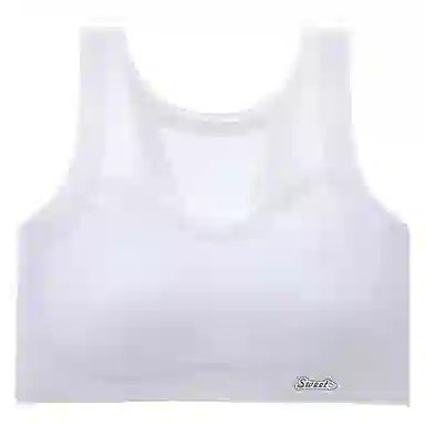 莫代尔 简约纯色少女青春期运动背心舒适透气无痕防下垂内衣日常百搭美背薄款文胸 女款