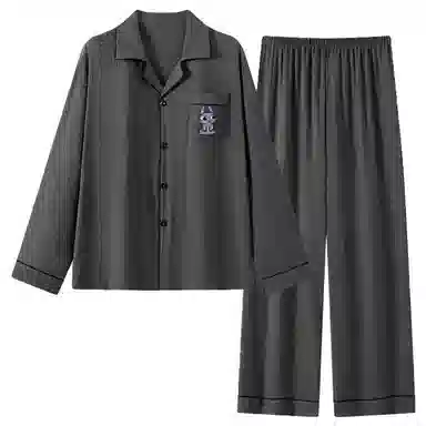 静英鸾 翻领卡通甜美风休闲舒适家居服睡衣套装 男女同款