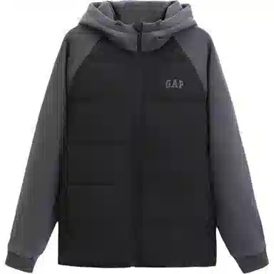 GAP Logo Colorblock Lightweight Down Hoodie