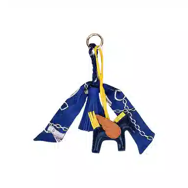 玄唐 高级小飞马流苏穗子小马包包挂饰车钥匙扣 皮革 挂件 男女同款情侣款