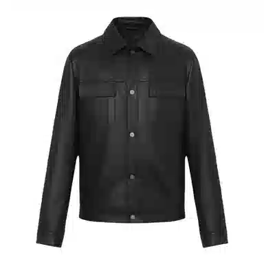 古鲨 商务行政翻领时尚皮衣 男款