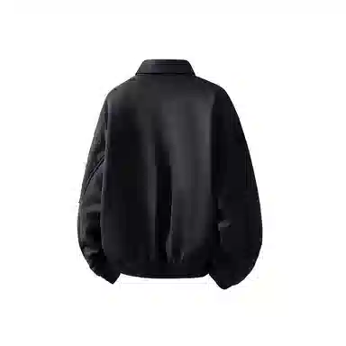 顶峰保罗 美式潮牌翻领麂皮绒工装上衣无性别主义直筒纯色高街宽松大码休闲高级感百搭长袖飞行夹克 男女同款