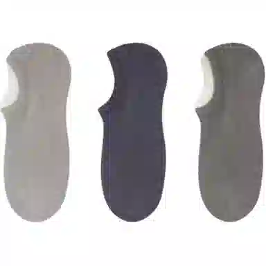 妮轻 防滑纯色简约短袜 男款