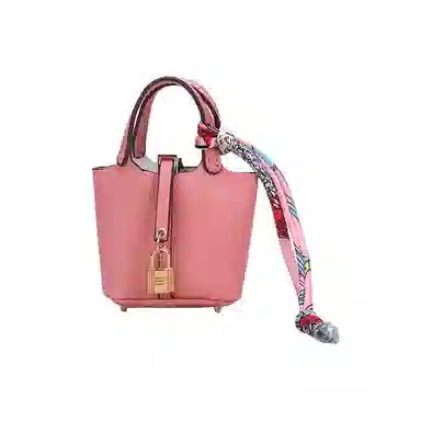 玄唐 迷你菜篮子包包车内后视镜高档耳机包时尚可储物 皮革 挂件 女款