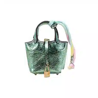 玄唐 迷你菜篮子包包车内后视镜高档耳机包时尚可储物 皮革 挂件 女款