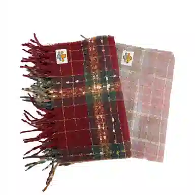 加菲猫家族 秋冬季复古撞色韩系高颜值出游拍照显白氛围感加厚保暖防寒 绒线围巾 男女同款情侣款