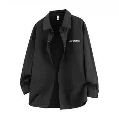 欧迪芬 基础款纯色多巴胺色系舒适简约时尚户外出行日常通勤经典学院风百搭无性别主义长袖翻领单排扣情侣休闲宽松衬衫 男女同款