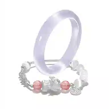 【甄选高品质】紫气东来新中式国潮国风暮山紫 温润细腻小众古色古香显白水润气质高级感通勤百搭 岁月静好 #好运 琉璃 手镯 男女同款情侣款