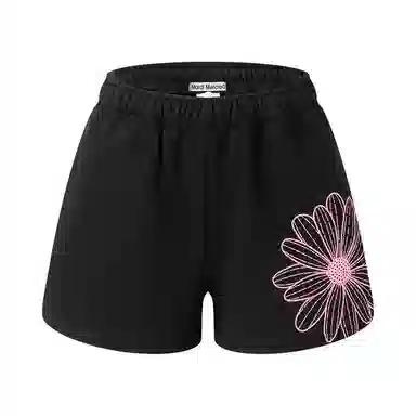MARDI MERCREDI SS25 SWEAT SHORTS FLOWER_BLACK PINK