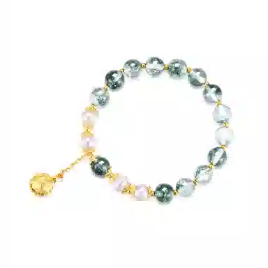 千叶珠宝 绿野仙踪轻奢小众精致 绿幽灵 手串 男女同款情侣款