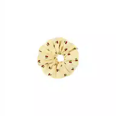 水中玉 韩系大肠发圈甜美樱桃扎马尾丸子头发绳蕾丝花边多层大号发饰 布艺 头绳 女款