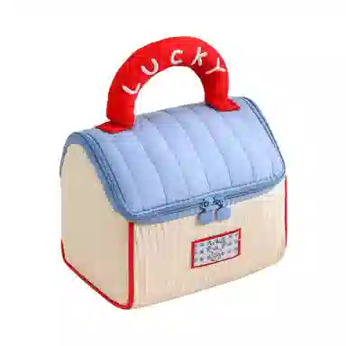 悦语简单实用美妆工具 便携收纳 可爱房子化妆包女大容量便携式趣味卡通旅行洗漱品手提分区收纳袋