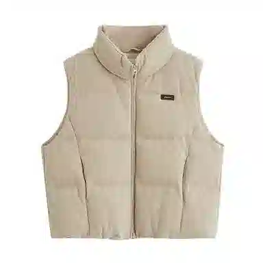 茵曼 小欧包针织叠穿立领羽绒加厚羽绒马甲 女款