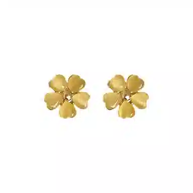 希遇 光谱叠瓣 小清新时尚潮流 轻奢气质 甜美小众设计 日常通勤百搭#好运 合金 耳环 女款