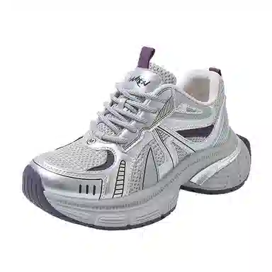 女士百搭防滑轻便透气复古厚底内增高休闲运动鞋 老爹鞋 女