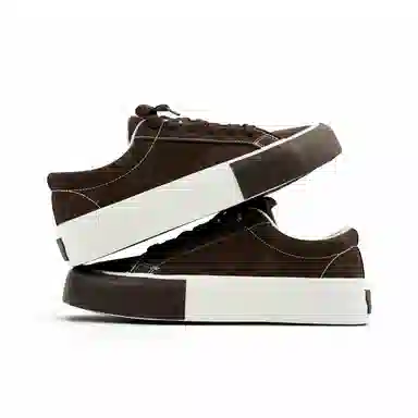T628 Synthetic Leather Retro Low Sneakers
