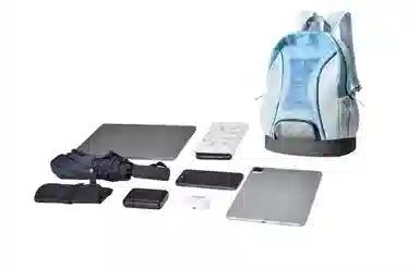 COEXISTENCE Patchwork Backpack Blue