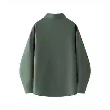 欧迪芬 基础款纯色多巴胺色系舒适简约时尚户外出行日常通勤经典学院风百搭无性别主义长袖翻领单排扣情侣休闲宽松衬衫 男女同款