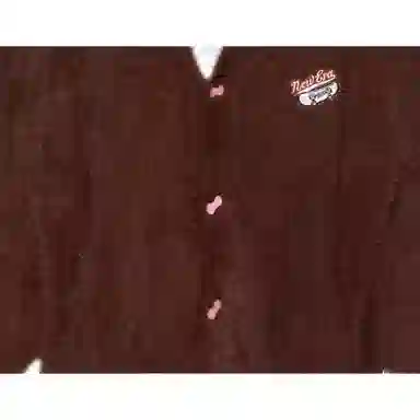 New Era x Hello Kitty V-Neck Cardigan Brown