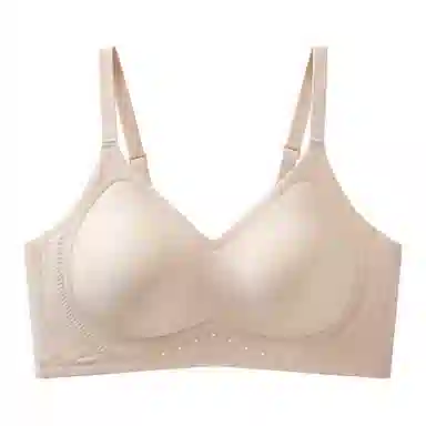 二三二三 简约亲肤柔软透气舒适内衣无痕不勒不闷聚拢防下垂侧收副乳妈生感胸罩纯色通勤时尚百搭无钢圈文胸 女款