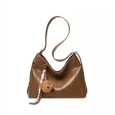 纳兰杜 时尚百搭气质通勤 合成革 单肩包 常规 女款 米白色/子夜黑