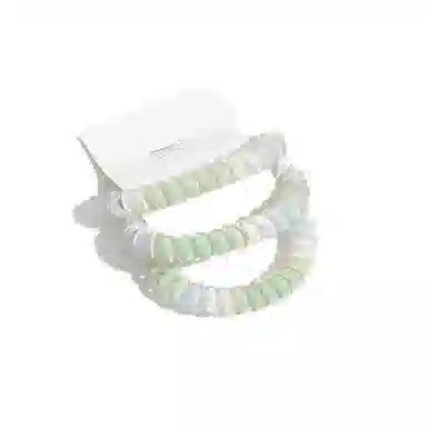 【高颜值ins彩虹电话线】 攸委 少女心学生渐变甜美可爱发绳发圈 多巴胺春色无痕高弹力头绳不伤发 树脂 闺蜜男友手绳橡皮筋发饰 女款