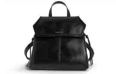 CHARLES&KEITH Knot PU Backpack Medium Coffee Black