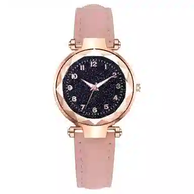 EVAE+MOB Quartz Leather Strap Watch