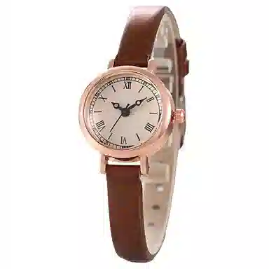 EVAE+MOB Quartz Leather Strap Watch