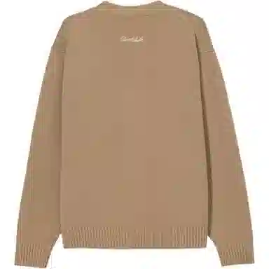Dunst UNISEX BOYFRIEND KNIT CARDIGAN CAMEL