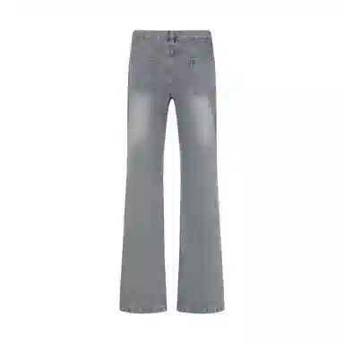 【万针刺绣3D立体浮雕】布客行 显腿长显高显瘦重工美式复古水洗直筒基础款花卉透气高街舒适亲肤休闲百搭微喇纯色长裤牛仔裤 男女同款