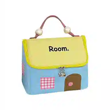 悦语可爱实用美妆工具 便携收纳 多巴胺小房子化妆包女便携手提洗漱包化妆品收纳包防水大容量收纳