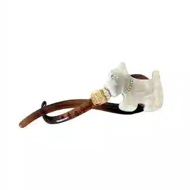 蒙妮 高级感气质小狗一字扭扭夹抓夹 树脂 发夹 女款