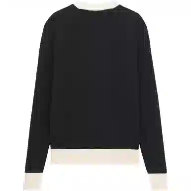 Maison Kitsune Fox Embroidery Sweater Black
