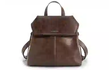 CHARLES&KEITH Knot PU Backpack Medium Coffee Black