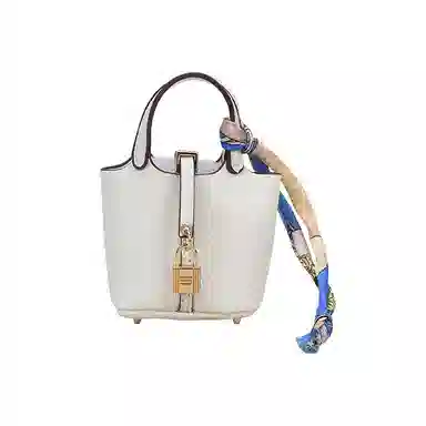 玄唐 迷你菜篮子包包车内后视镜高档耳机包时尚可储物 皮革 挂件 女款