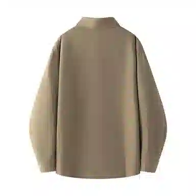 欧迪芬 基础款纯色多巴胺色系舒适简约时尚户外出行日常通勤经典学院风百搭无性别主义长袖翻领单排扣情侣休闲宽松衬衫 男女同款