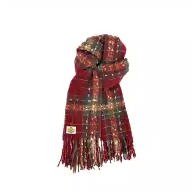 加菲猫家族 秋冬季复古撞色韩系高颜值出游拍照显白氛围感加厚保暖防寒 绒线围巾 男女同款情侣款