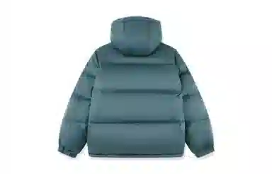 乔丹 纯色连帽拉链 保暖防风透气防水柔软舒适 百搭休闲通勤运动羽绒服 男款 烟暮蓝