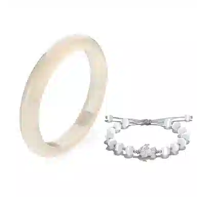 【香槟金白月光 一步一响】 岁月静好 新中式贵妃镯复古宫廷风汉服古色显白气质百搭大方优雅日常通勤平安顺遂出游必备#好运 琉璃 手镯 女款