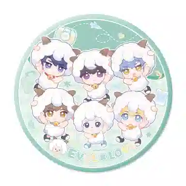 玩点无限 恋与制作人 喜羊羊与灰太狼 李泽言 许墨 白起 周棋洛 喜羊羊 懒羊羊 羊村奇旅系列可爱 萌趣  徽章