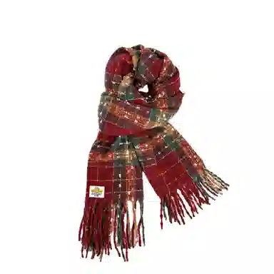 加菲猫家族 秋冬季复古撞色韩系高颜值出游拍照显白氛围感加厚保暖防寒 绒线围巾 男女同款情侣款