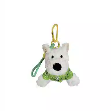 玄唐 可爱西高地毛绒玩偶包包挂饰卡通小狗毛毛公仔钥匙扣配饰创意 涤纶 挂件 男女同款情侣款