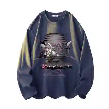 Bingfei Abstract Line Art Logo Long Sleeve Tee