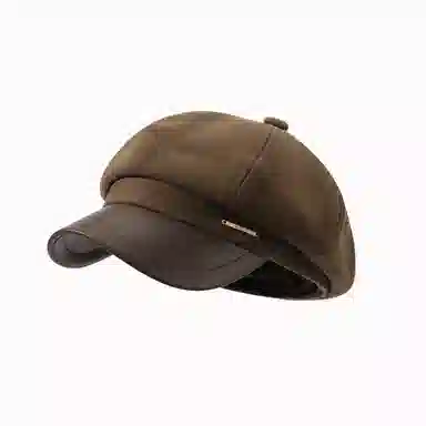 稻草人 秋冬韩系百搭显脸小八角帽 英伦复古文艺风  聚酯纤维 贝雷帽 女款