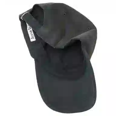 Acne Studios Logo Cotton Cap Black