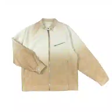 【dme】 美式复古设计感渐变撞色立领慵懒风宽松休闲工装百搭外套夹克 男女同款