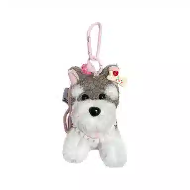 玄唐 可爱西高地毛绒玩偶包包挂饰卡通小狗毛毛公仔钥匙扣配饰创意 涤纶 挂件 男女同款情侣款