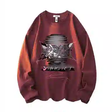 Bingfei Abstract Line Art Logo Long Sleeve Tee