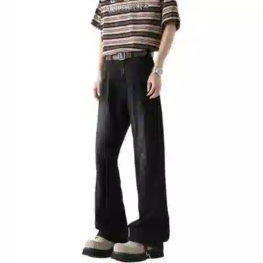 布客行 美式高街复古潮流百搭多种版型水洗做旧垂感长裤牛仔裤 男女同款